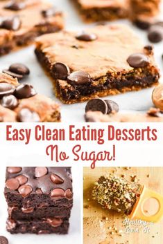 easy clean eating desserts that are no sugar or gluing, and ready to be eaten