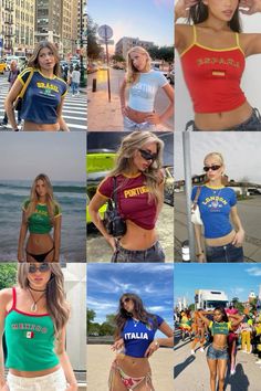 Italia, Portugal, España Baby Tee Crop Top Aesthetic Y2K 2000 Crop Tops, Country Crop Top Outfits, Cute Crop Tops Aesthetic, Baby Tees Aesthetic, Crop Tops Aesthetic, Indie Outfit Inspo, Portugal Aesthetic, Brasil Top, Crop Top Aesthetic