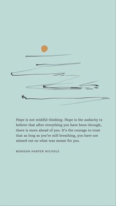 a quote from morgan harper about hope