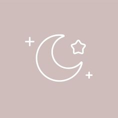 the moon and stars are on top of each other, with one star in the middle