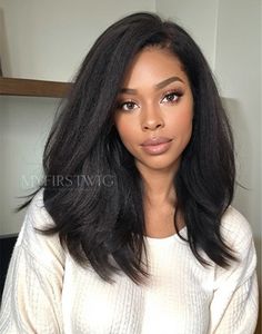 Beachy Waves Black Hair, Yaki Lace Front Wig, Medium Length Sew In Weave Straight, Yaki Wigs For Black Women, Hair Styles For Sister Locks, Deep Part Sew In, Natural Looking Sew In Weave Black Women, Yaki Straight Sew In With Leave Out, 16 Inch Sew In