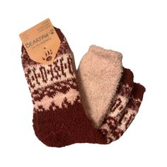 Keep Warm And Cozy This Holiday Season With These Adorable Socks. Comes With 2 Pairs. Fits Sock Size 9-11 Shoe Size 5-10 Cozy Soft Brown Socks, Cozy Brown Socks For Stocking Stuffers, Cozy Warm Brown Socks, Cozy Red Socks For Fall, Comfortable Warm Red Socks, Comfortable Soft Brown Socks, Soft Brown Winter Socks, Warm Red Casual Socks, Holiday Socks