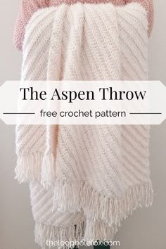 the aspen throw free crochet pattern