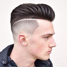 This modern pomp features a high fade, shaved line and textured styling. #menshair #menshaircuts #menshairstyles #pompadour #pompadourhaircut #pompadourhairstyle #pomp #pompfade #menshairtrends #menshair2018 New Mens Haircuts, Widows Peak Hairstyles, Modern Mens Haircuts, Hairstyles For Teenage Guys, Mens Modern Hairstyles, Comb Over Fade, Pompadour Fade