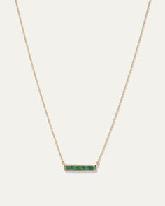 Gold Circle Ring, Estate Diamond Jewelry, Baguette Necklace, Classic Bar, Bezel Necklace, Green Pendants, Necklace Design, Emerald Necklace, Sell Gold