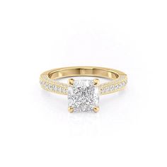 The Catherine YG CU Custom Made Engagement Rings, Colored Engagement Rings, Cushion Engagement Ring, Lab Diamond Engagement Ring, Yellow Gold Engagement Rings, Jewelry Online Shopping, Designer Engagement Rings, Diamond Design, Intricate Design