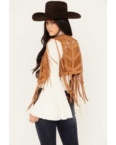 Fringe Vest, Western Outfits, Festival Fashion, Front Open, Fashion Inspiration, Camel, Braids, Style Inspiration, Festival