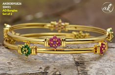 Temple jewellery available at Ankh Jewels for booking msg on +91 9619291911.... Jewelry Designing, Temple Jewellery, Gold Bangles, Temple, Jewelry Design, Bangles, Gold