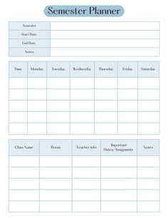 a printable lesson planner for kids to use in the classroom or at home,