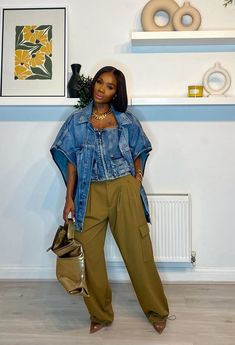 Host Outfit Ideas, Summer Dressy Casual Outfits, Breakfast Outfit, Mode Kimono, Black Women Fashion, Casual Work Outfits, Fall Fashion Outfits, Denim Outfit, Lookbook Outfits