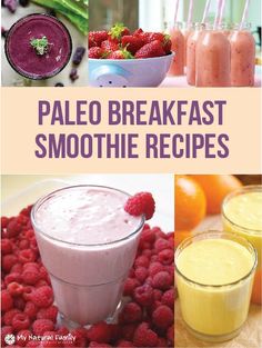 the cover of paleo breakfast smoothie recipes