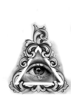 an all seeing triangle with the eye in it