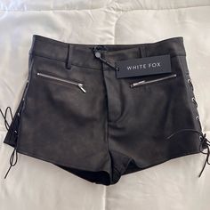 Brand New, Dark Chocolate Color Dark Chocolate Color, White Fox Boutique, Chocolate Color, Leather Shorts, White Fox, Dark Chocolate, High Waist, Fashion Inspo, Fox