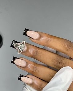 Lily Nails, Kylie Nails, Santa Nails, Black Tips, Long Acrylic Nail Designs, Drip Nails, Unique Acrylic Nails, Holographic Nails