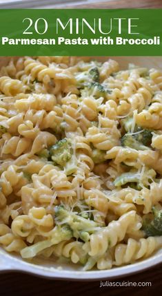 20 Minute Parmesan Pasta with Broccoli Side Pasta, Easy Pasta Dinner Recipes, Pasta Broccoli, Pasta With Broccoli, Quick Pasta Recipes, Easy Pasta Dinner, Quick Pasta, Pasta Side Dishes, Pasta Sides