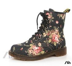 Zlily - Western Cowboy Stylish Retro Small Floral Short Heeled Boots with High Top Martin Style Short Heeled Boots, Floral Ankle Boots, Cowboy Ankle Boots, Cowboy Design, Rough Heels, Floral Boots, Boho Festival Fashion, Floral Flats, Short Heels