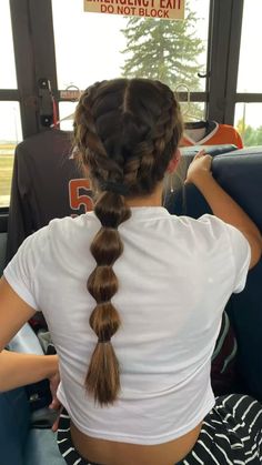 Lax Hair, Gameday Hair, Race Day Hair, Game Day Hairstyles, Tennis Hairstyles, Tennis Hair, Track Hair, Cute Volleyball Hairstyles, Softball Hair