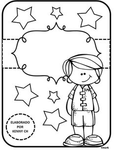 a black and white drawing of a girl standing in front of stars with a speech bubble