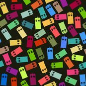 an iphone case with colorful houses on it's back and the front cover is black