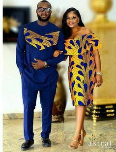 Twin with your spouse in this unique set This stunning piece is suitable for thanksgiving, anniversary, engagement, wedding. The Female dress has zipper for easy wear, same as the Male set This outfit is complete handmade and fully customisable to your taste and also available in other prints. We Couples African Outfits, Dashiki Fashion, Couple Inspo, African Suit, Couple Matching Outfits, African Prom Dresses, Couples Outfit, African Fashion Designers, Afrikaanse Mode