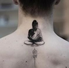 a person with a tattoo on their back