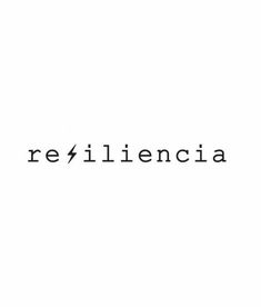 the word resilicia written in black on a white background