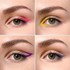 Eye Makeup Pictures, Makijaż Smokey Eye, Dope Makeup, Colorful Eye Makeup, Colored Eyeliner, Makeup Eye Looks, Eye Makeup Art, No Eyeliner Makeup