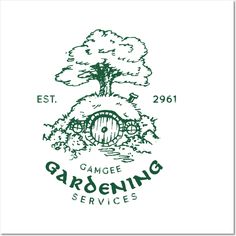 the logo for orange gardening services, which is located in an area with trees and bushes