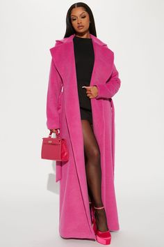 Turquoise Fashion, Fashion Nova Jackets, Coats Fashion, Fur Hood Coat, Chic Coat, 60 Fashion, Black Camel, Pink Coat, Suede Coat