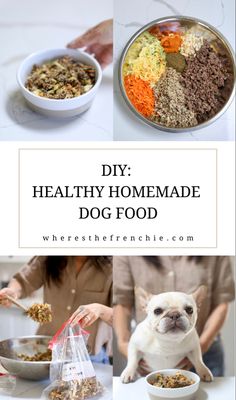 Healthy homemade dog food Dog Food Ideas, Dog Food Homemade, Fresh Food Diet, Dog Food Treats