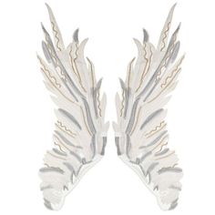 two white and grey wings on a white background