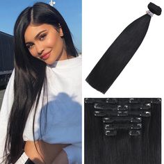 PRICES MAY VARY. High Quality: WindTouch clip in hair extensions are 100% human hair. They are soft and smooth, just as good as your own hair. Quantity: Each pack of WindTouch clip in hair extensions is 70g. Two packs are 140g. If you have thick hair, we recommend purchasing more than 2 packs (usually two packs are enough) to achieve a perfect result. Colors: a variety of popular colors can perfectly match you hair, suitable for every scene in daily life. Comfortable and Natural look: Clips are Bleached Blonde Hair, Hair Black Hair, Hair Black Women, Hair Extensions For Short Hair, Bleach Blonde Hair, Blonde Hair Extensions, Natural Hair Extensions, Black Hair Extensions, Long Hair Extensions