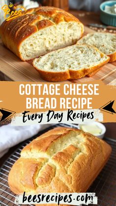 🥖✨ Delicious Cottage Cheese Bread Recipe – Fluffy, Protein-Packed, & Irresistibly Good! ✨🥖 #CottageCheeseBread #HomemadeBread #CheesyBread #ProteinBread #BakingAtHome #HealthyBreads #BreadLovers #FreshBaked #BreadRecipe #BeesRecipes Cottage Cheese Bread No Yeast, Cottage Cheese Patties Recipe, Cottage Cheese Dill Bread, Dilly Bread Recipe Cottage Cheese, Sweet Cottage Cheese Breakfast, Blueberry Cottage Cheese Bread, Protein Cottage Cheese Bread, Cottage Cheese Egg Bread