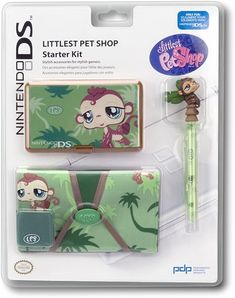 the nintendo ds littlest pet shop starter kit includes a pen, case and keychain