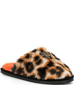 From Kurt Geiger London&#x2C; the Kensington Cheetah Print Faux Fur Slippers features:Faux fur polyester upperSlip-on closureRubber outsoleFlat heelImported. Holiday Finds, London Kensington, Kensington London, Faux Fur Slippers, Fur Slippers, Slippers Cozy, Nyc Apartment, Kurt Geiger, Honeydew