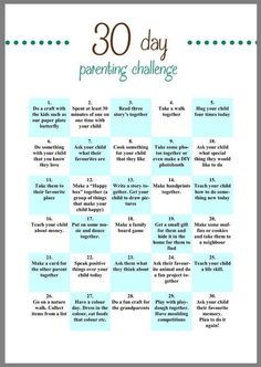 the 30 day patterning challenge is shown in blue and white, with words on it