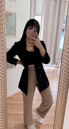 Outfits For Tiny Women, Orientation Outfit Job Casual, Ootd Formal Casual, Formal Office Outfits Women, Semiformal Outfit Mujer, Outfit Semiformal Mujer, Outfit Formal Juvenil, Formal Pants Outfit, Semiformal Outfit