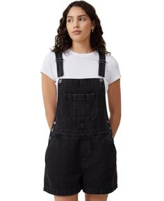 in stock Short Overalls Outfit, Black Short Overalls, Overalls Black, Shorts Overalls, Cute Overalls, Pants Shirt Men, Overalls Outfit, Short Overalls, Black Overalls