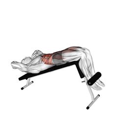 a man laying on top of a bench with his back turned to the side and muscles highlighted