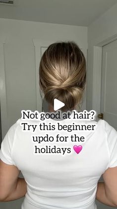 Lainey Ostrom on Instagram: "Beginner friendly, holiday updo! Try it and let me know what you think 😊🩷 - #christmashairstyle #easyhairstylesforlonghair #christmashair #longhairtutorial" Hairstyle Ponytail, Holiday Updo, Hairstyles For Seniors, Long Hair Tutorial, Easy Hair Updos, Christmas Hairstyles, Christmas Hair, Hair Bun, Easy Hairstyles For Long Hair