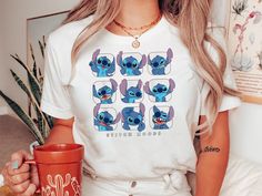 Disney Lilo And Stitch Moods T-shirt, Disney Stitch T-shirt, Stitch Disney, Disneyland Shirt Lilo And Stitch Birthday Shirts, Stitch Moods, Stitch Tshirt, Disneyland Shirt, Outfit Disney, Disneyland Shirts, Stitch Shirt, Disney Stitch, Disney Lilo