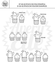 the printable instructions for how to draw cactuses