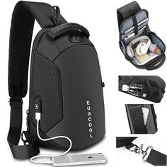 Chest Bag Men, Outfit Hombre, Tas Bahu, Chest Pack, Laptop Messenger Bags, Anti Theft Backpack, Cell Phone Bag, Mens Travel Bag, Outdoor Bag