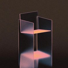 an image of a glass vase with light coming through the bottom and inside it on a black background