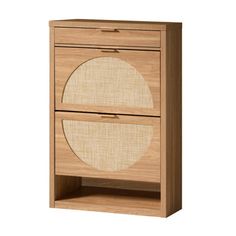 an image of a wooden cabinet with two drawers