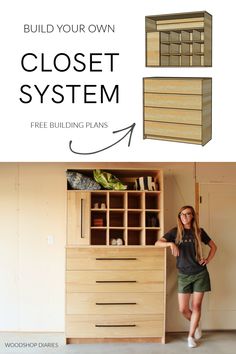 the build your own closet system with free building plans and instructions to make it easy