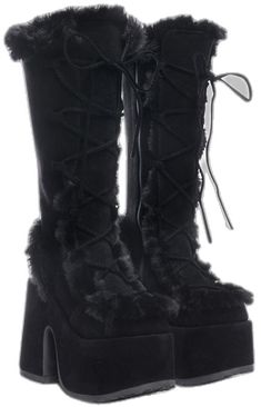 Shoes Platform Boots, High Platform Boots, Knee High Platform Boots, Demonia Shoes, Boots Combat, Black Platform Boots, Shoes Platform, Creepers, Platform Sneakers