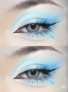 Kawaii Makeup, Makeup Stuff, Art Makeup, Colorful Eyeshadow, Eyeshadow Looks, Maquillaje De Ojos, Makeup Nails