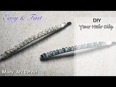 DIY Hair Clip 自製頭飾 - YouTube Beaded Hair Clips Tutorial, Beaded Hair Clip Diy, Diy Bead Hair Clip, Diy Hair Clips, Seed Bead Hair Clip, Star Hair Clip Beads, Diy Hair Clip, Beaded Hair Clips, Hair Clips Diy