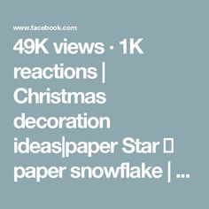 the christmas decoration idea paper star is displayed in white on a blue background with text that reads